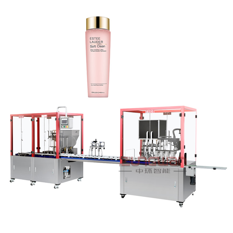 安徽省彩妝粉水液體灌裝機(jī)，品質(zhì)售后無憂水乳膏霜灌裝旋蓋機(jī)